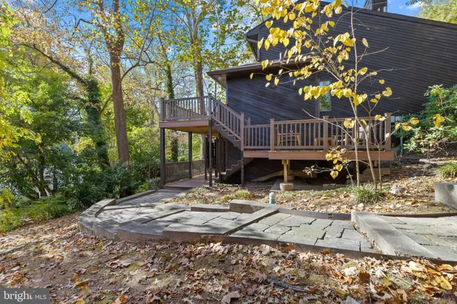 a view of a chairs on the deck