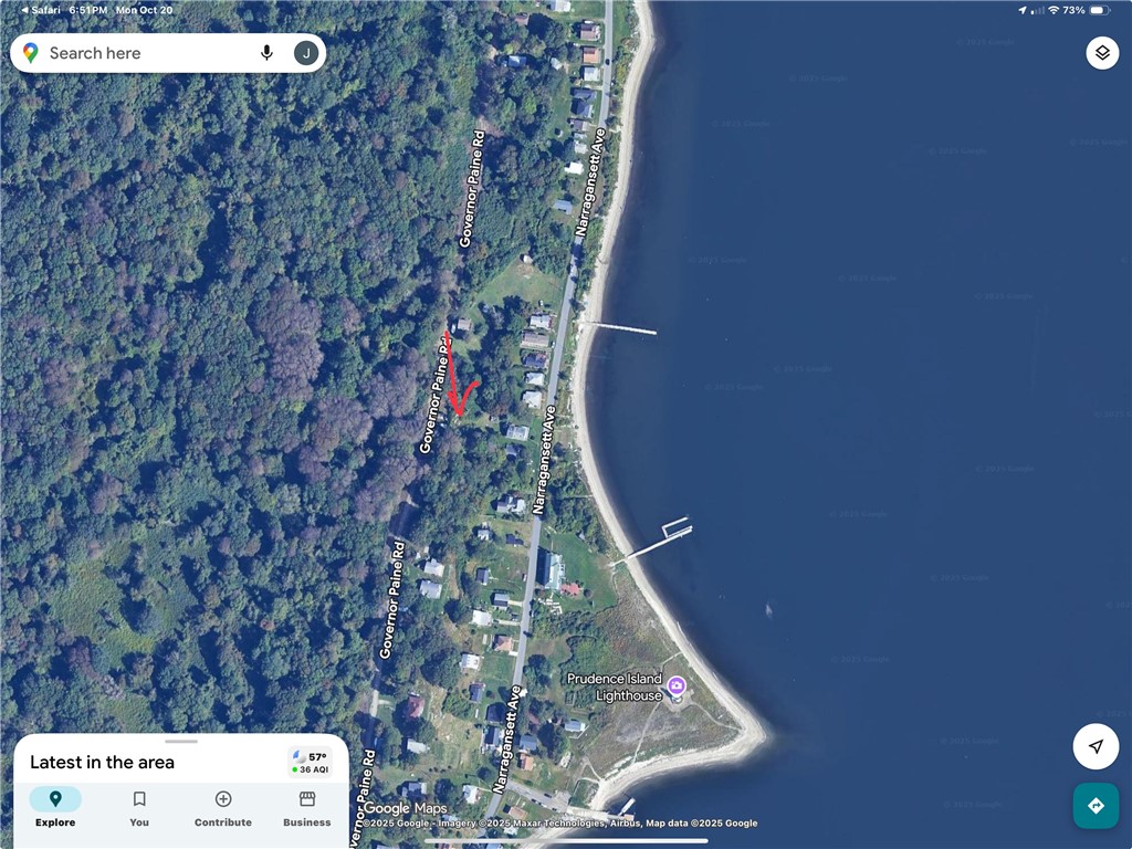 0 Governor Paine Road Prudence Island, RI 02872 - Photo 7 of 8 Close proximity to beach and Prudence Island Lighthouse