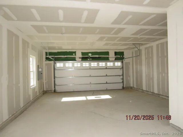 a view of a garage
