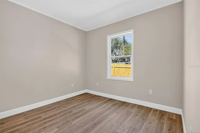 an empty room with a window