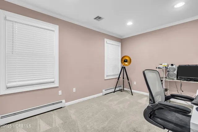 a view of a swimming pool with back yard of the house