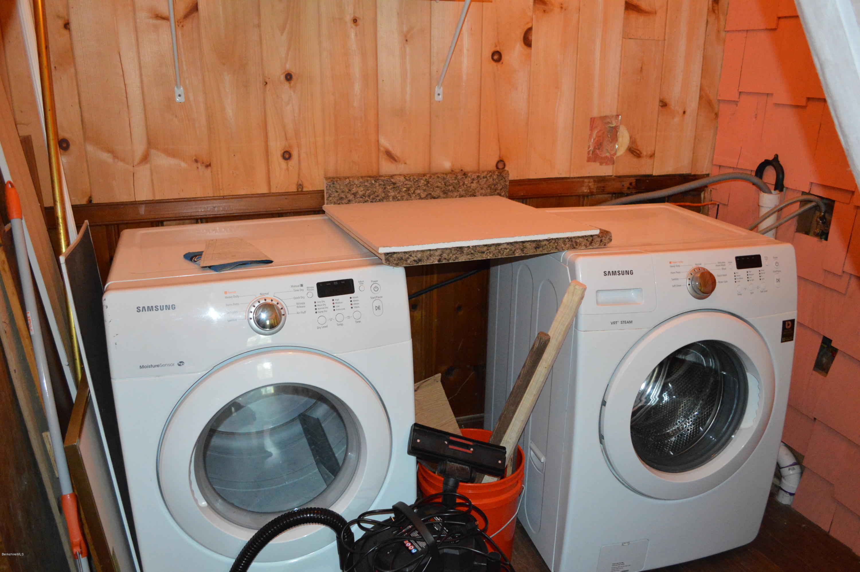 76 Shawnee Shore Road Becket, MA 01223 - Photo 22 of 30 a utility room with dryer and washer