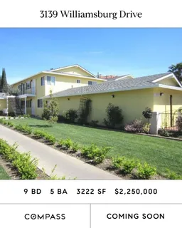 $2,250,000 | 3139 Williamsburg Drive, San Jose, CA 95117