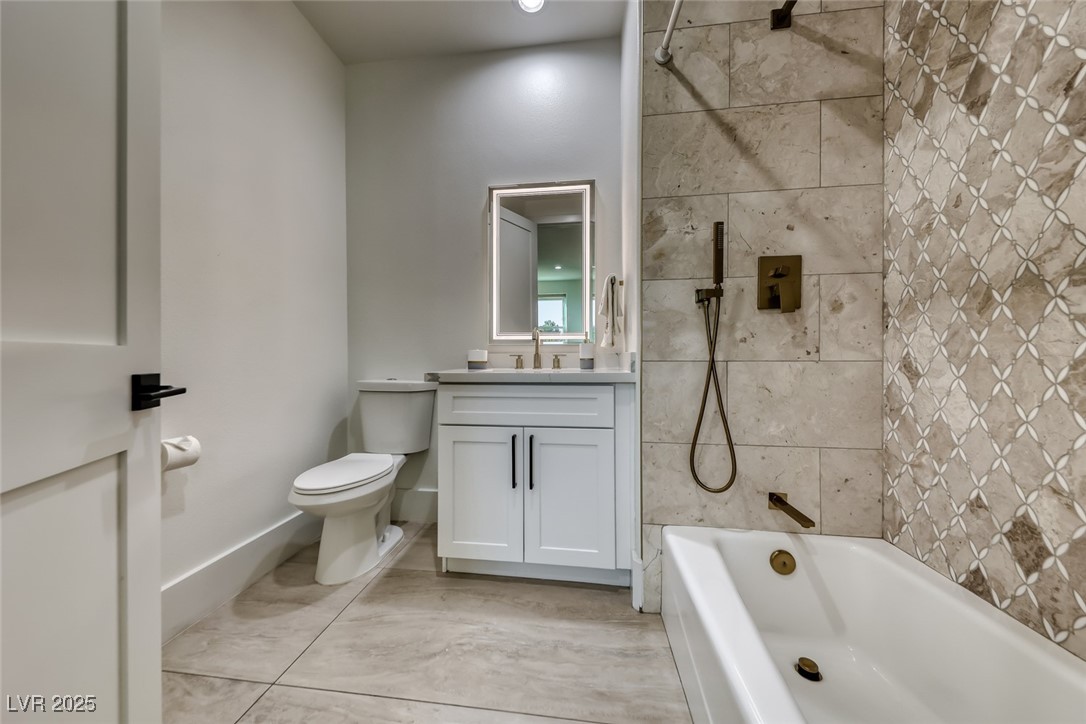 2309 Prometheus Court Henderson, NV 89074 - Photo 45 of 86 Full bath with vanity and shower / bath combo with shower curtain