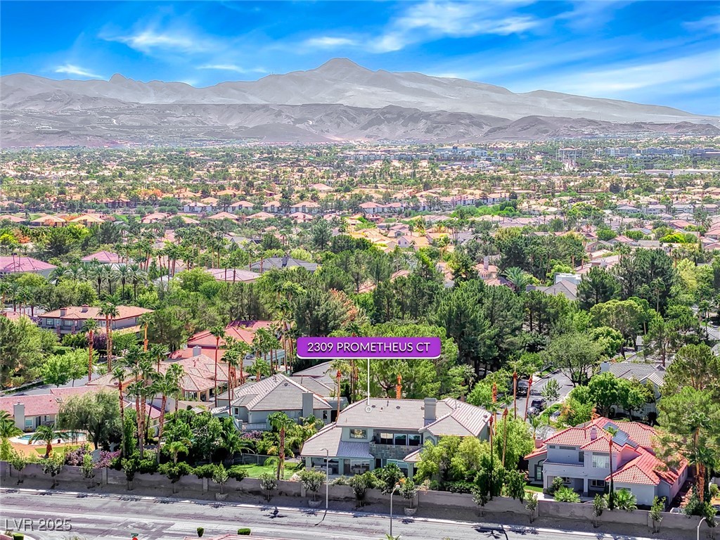 2309 Prometheus Court Henderson, NV 89074 - Photo 85 of 86 Aerial view of residential area with mountains