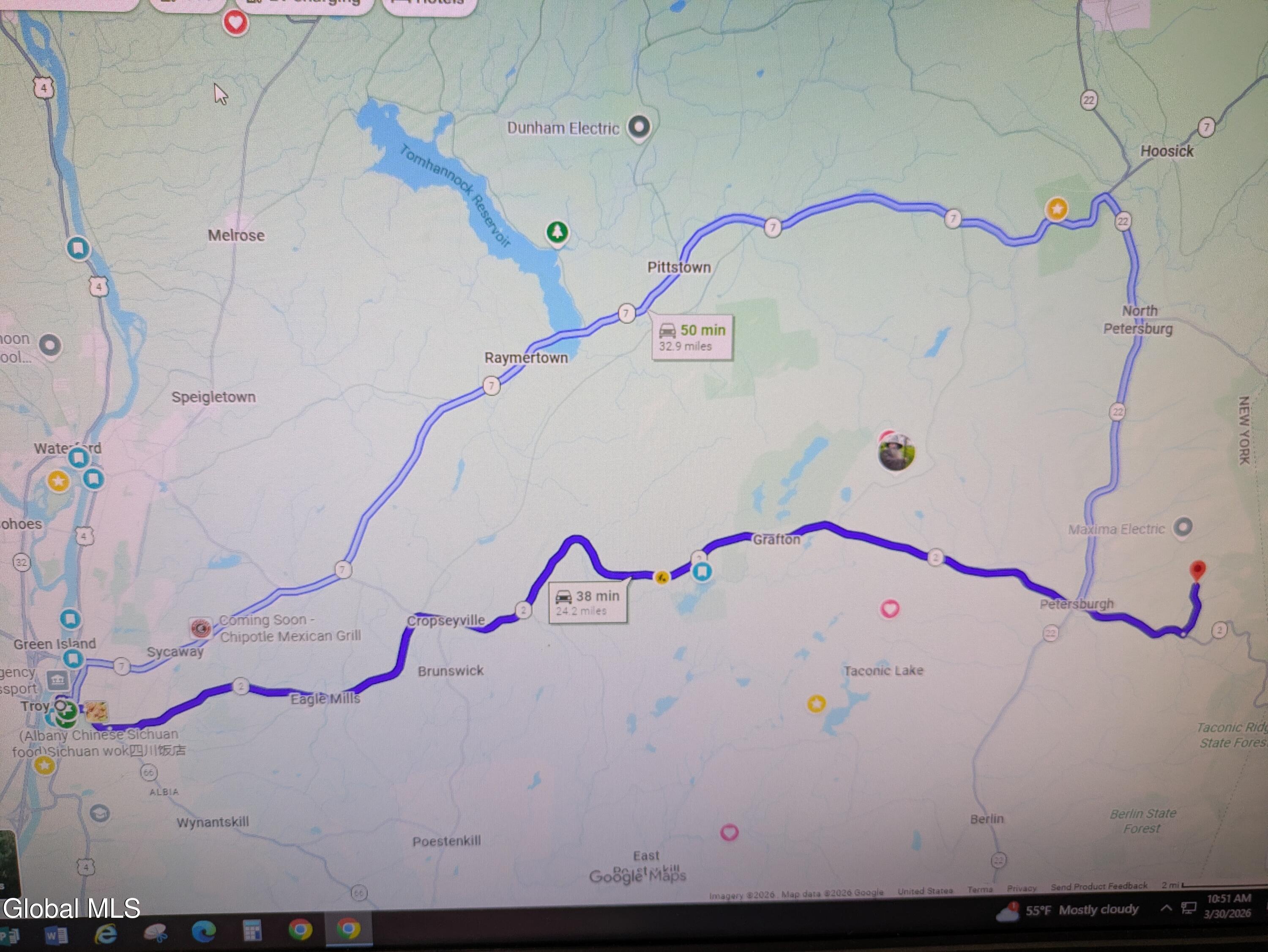 0 Weaver Dam Road Petersburgh, NY 12138 - Photo 10 of 11 Map - Drive