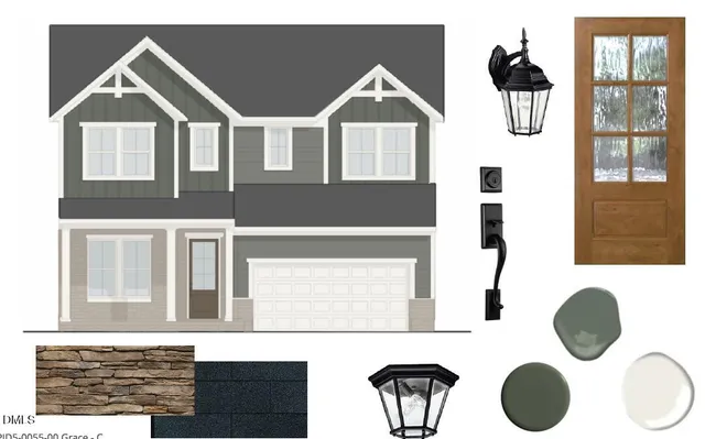 a front view of a house