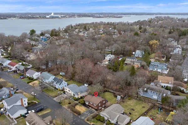 an aerial view of a city