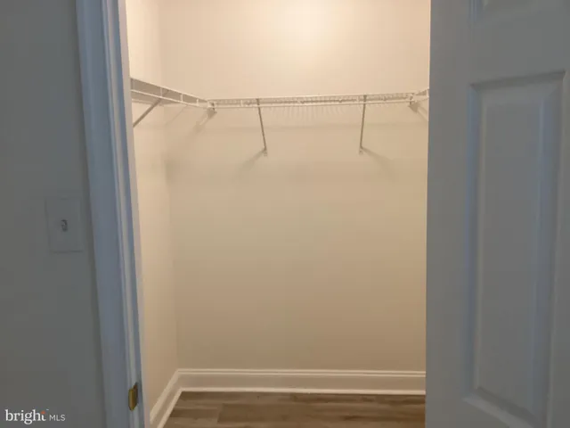 a view of small space with racks on the wall