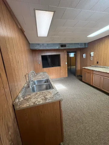 a view of room and garage