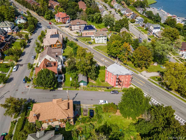 an aerial view of a city
