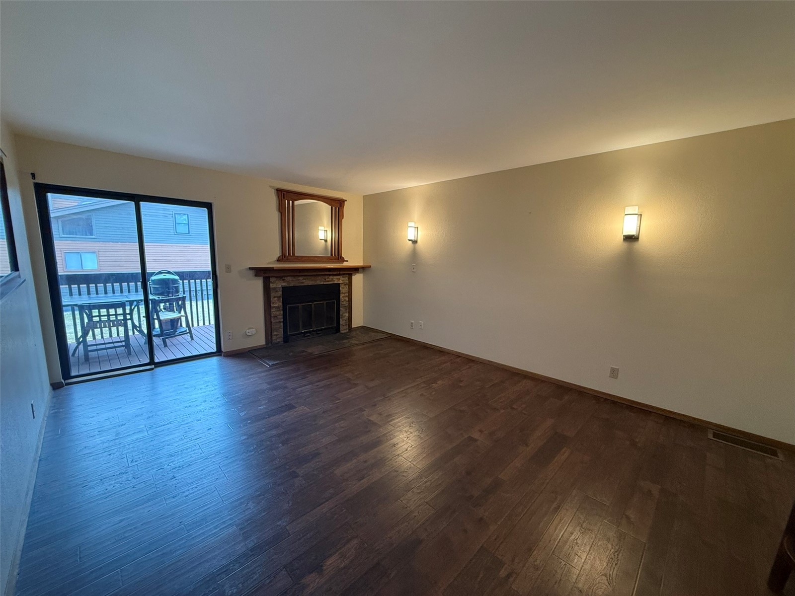 500 Bills Ranch Road, Unit C111 Frisco, CO 80443 - Photo 3 of 33 an empty room with windows and fireplace