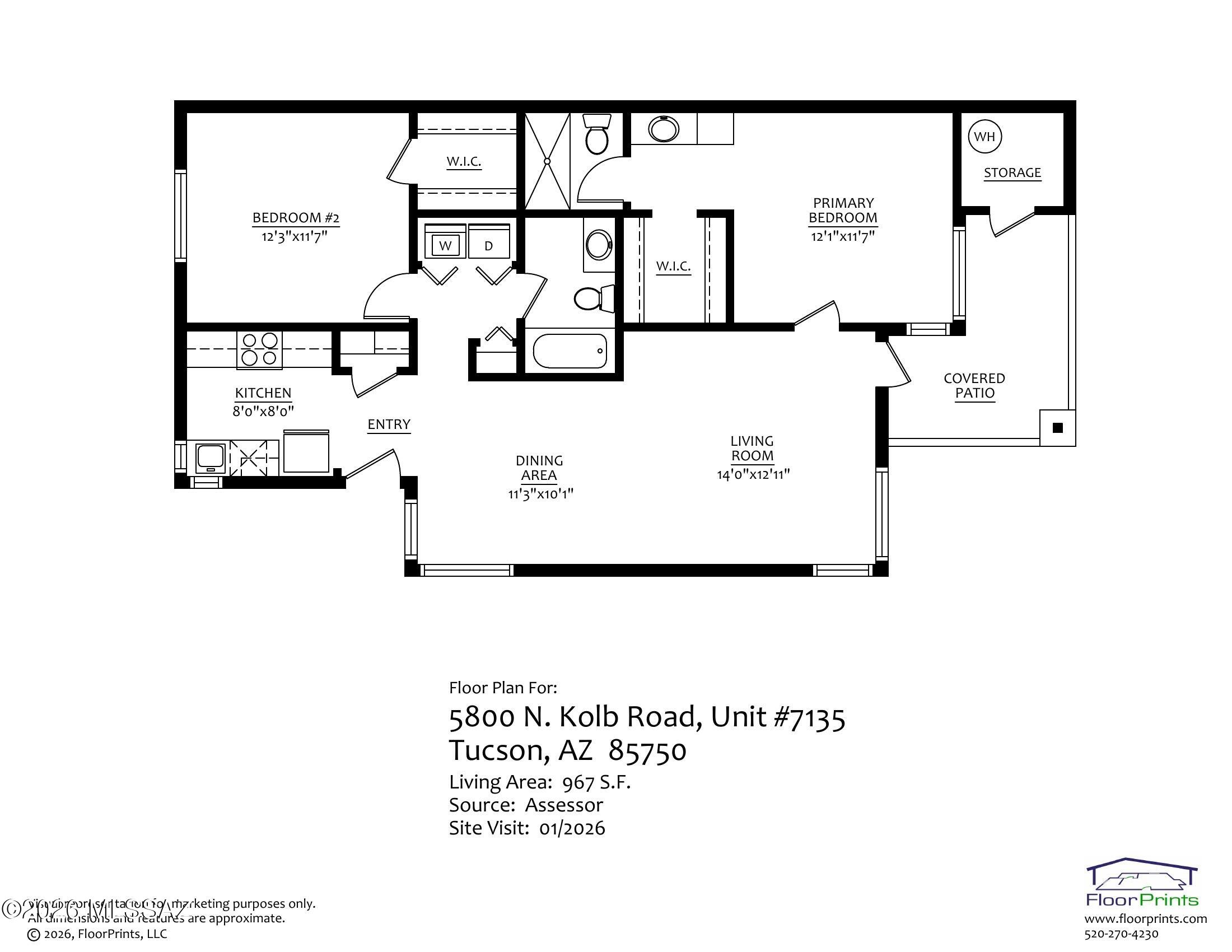 5800 North Kolb Road, Unit 7135 Tucson, AZ 85750 - Photo 48 of 48 Floor Plan