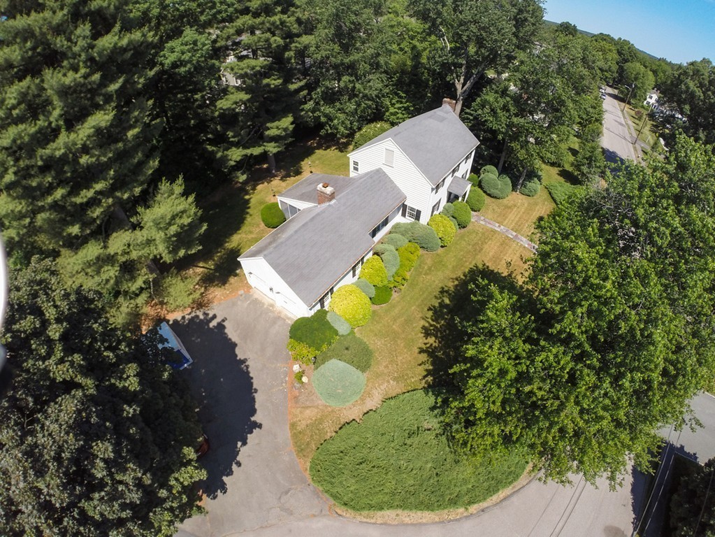 23 Arden Road Wellesley, MA 02482 - Photo 5 of 9 an aerial view of a house with a swimming pool and back yard