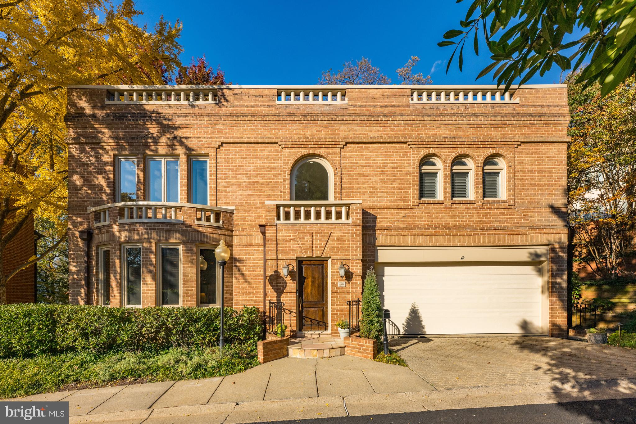 a front view of a building