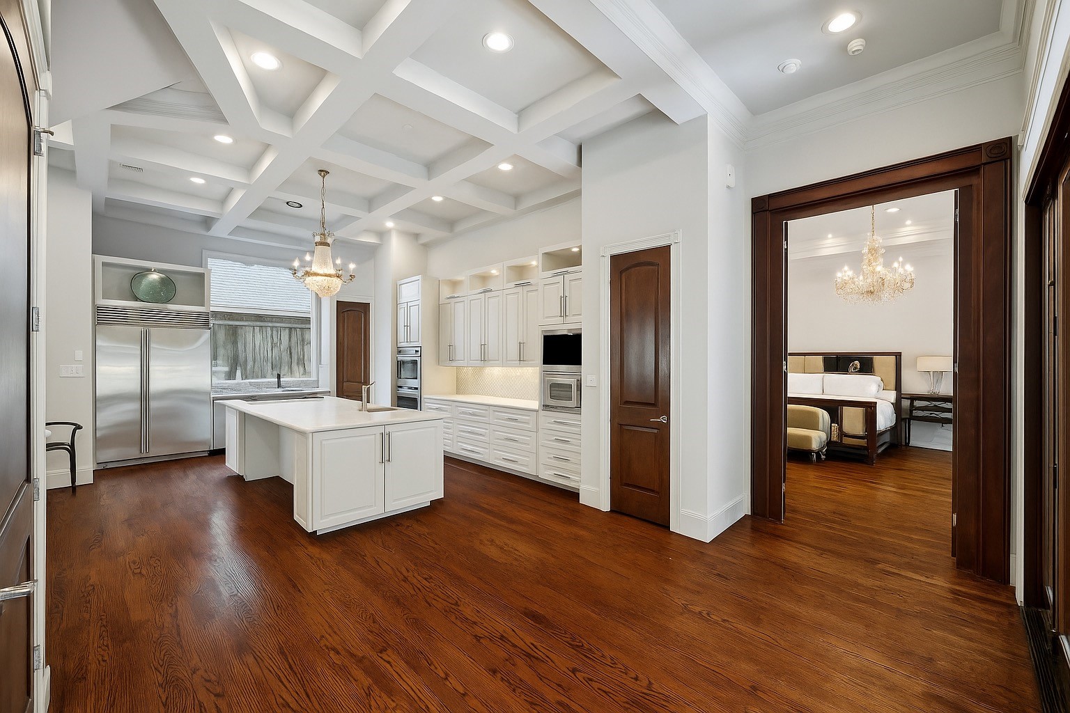 2247 Bartlett Street Houston, TX 77098 - Photo 17 of 50 Ai rendering of hardwood flooring.