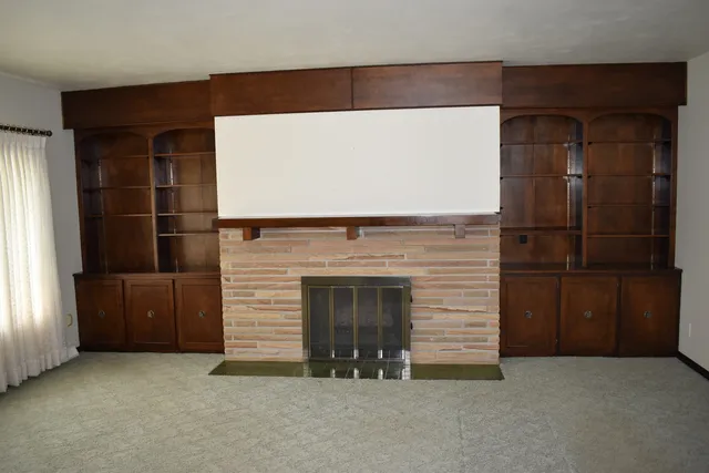 an empty room with a window