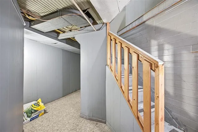 a utility room with closet dryer and washer