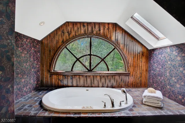 a view of jacuzzi with couch