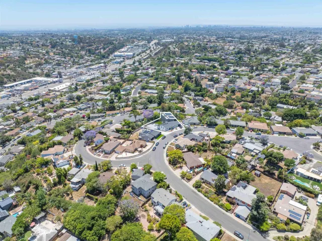 an aerial view of a city