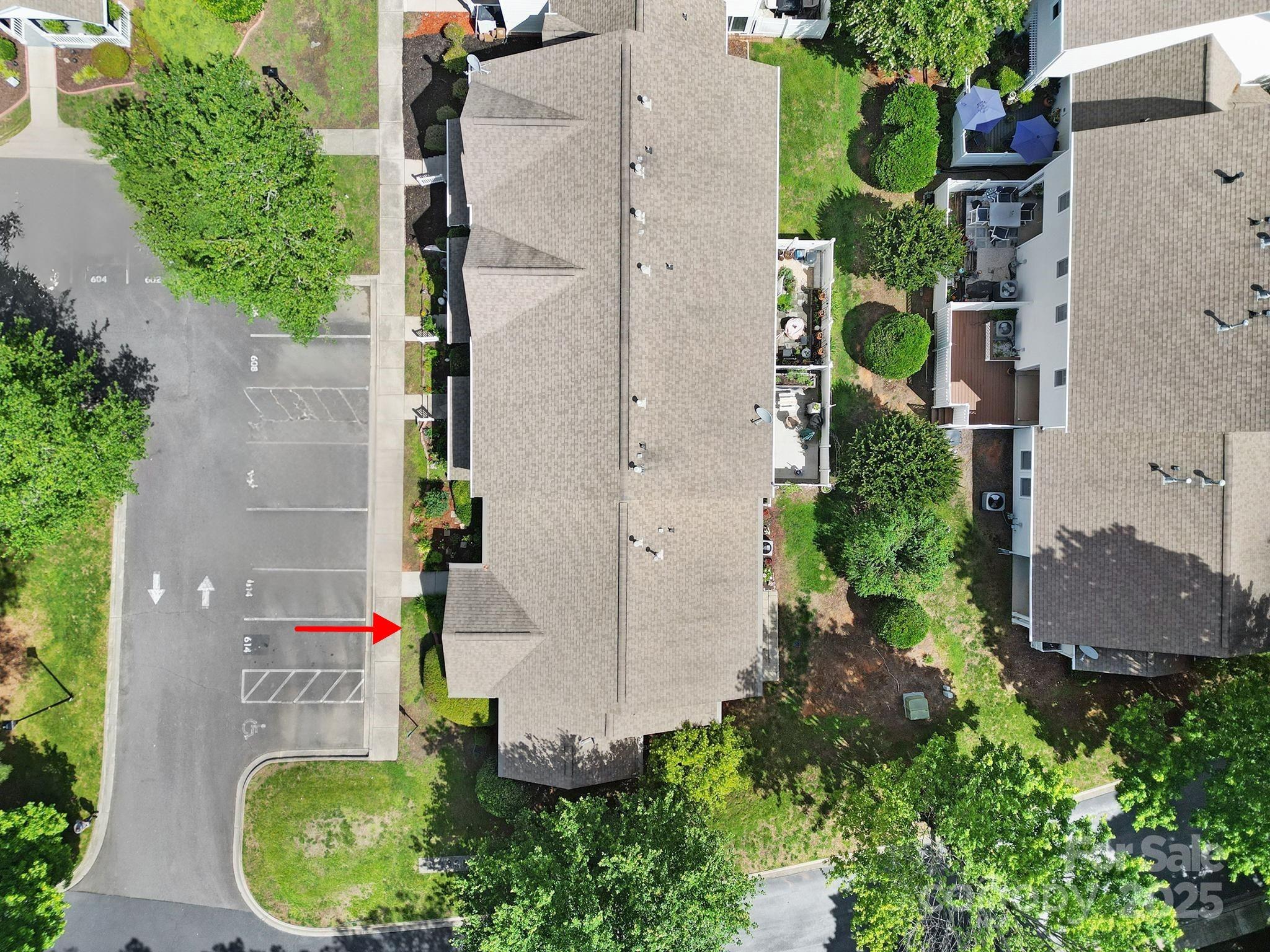614 Stone Village Drive Fort Mill, SC 29708 - Photo 35 of 42 an aerial view of residential house with outdoor space and sign board