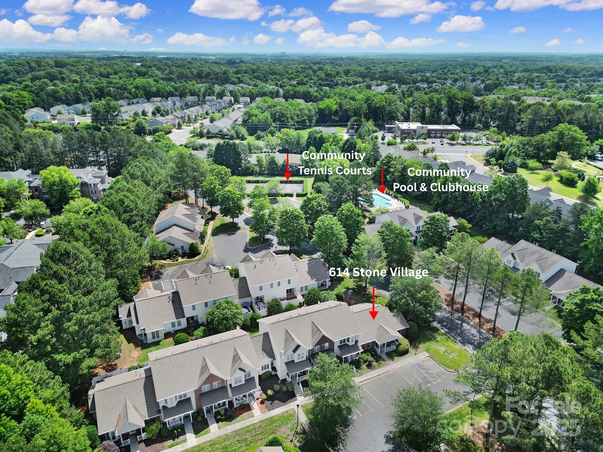 614 Stone Village Drive Fort Mill, SC 29708 - Photo 36 of 42 an aerial view of multiple house