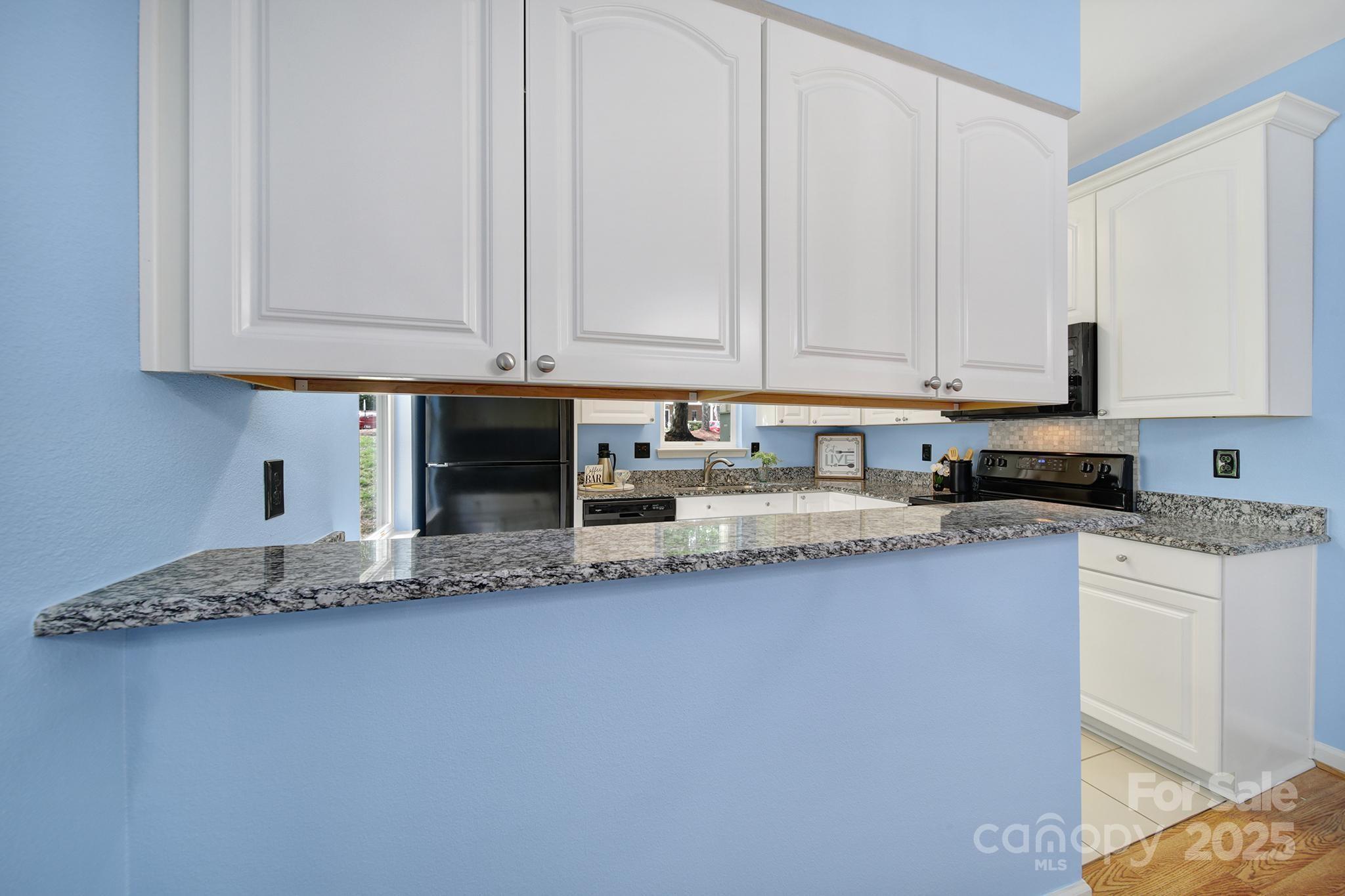 614 Stone Village Drive Fort Mill, SC 29708 - Photo 10 of 42 a kitchen with granite countertop white cabinets and a sink