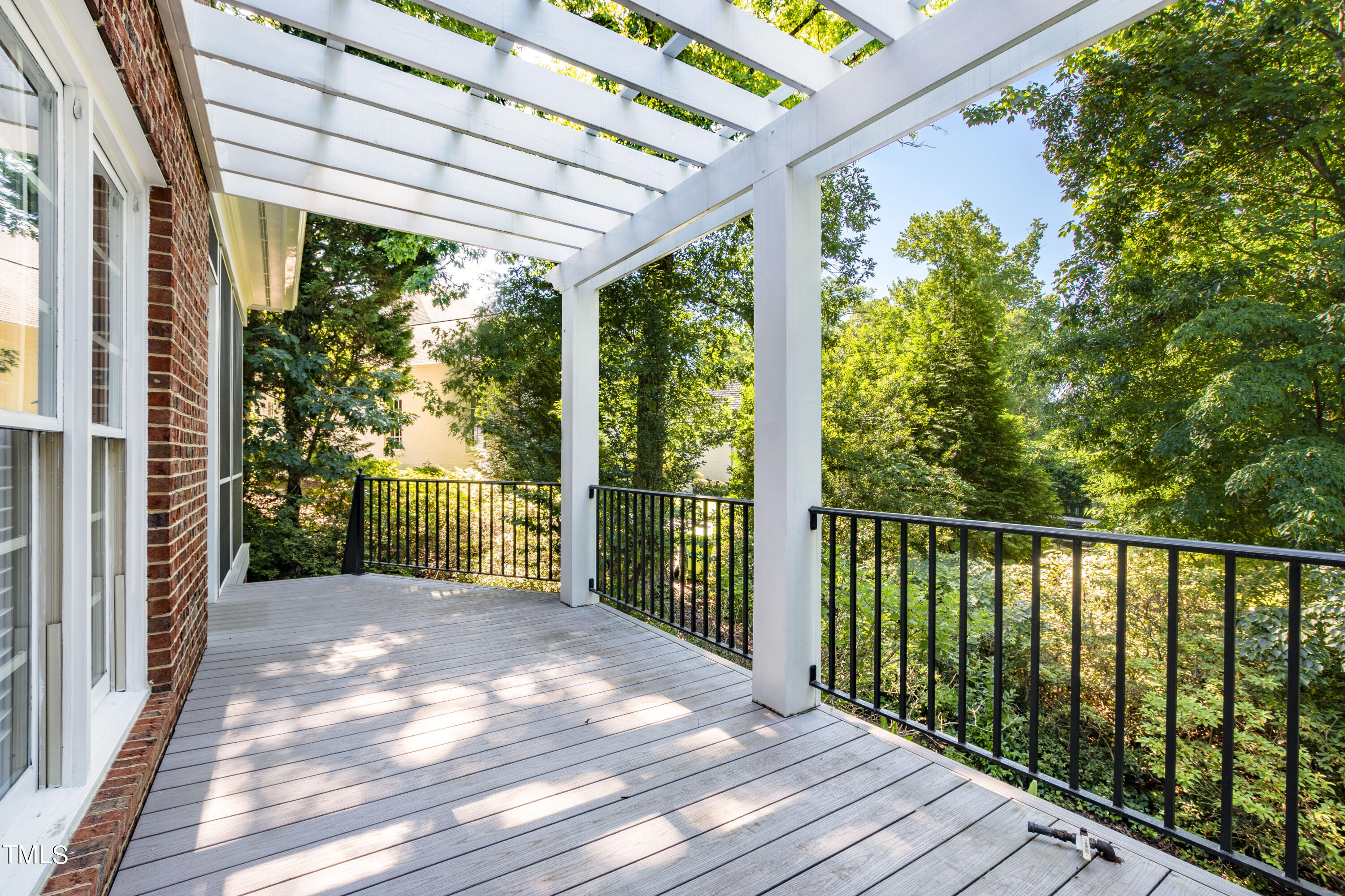 605 Chalfant Court Raleigh, NC 27607 - Photo 36 of 37 Back Porch with Pergola