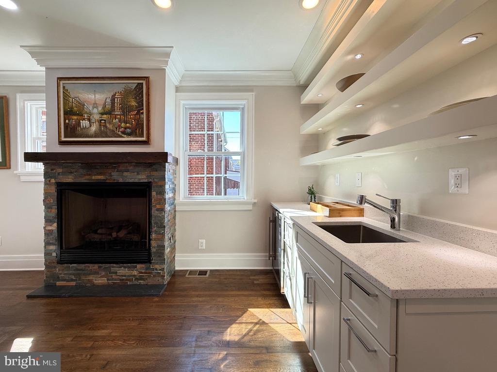 309 Rittenhouse Street Northwest Washington, DC 20011 - Photo 13 of 46 Kitchen sink #2 with fireplace #2