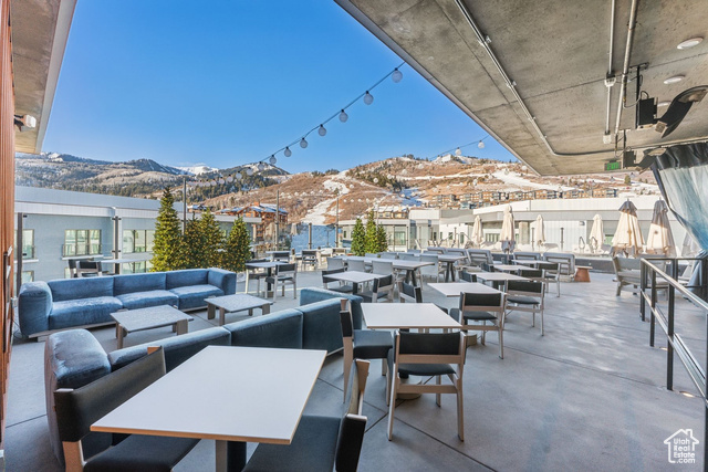 2417 West High Mountain Road, Unit 2202 Park City, UT 84098 - Photo 28 of 28 View of patio / terrace with a mountain view and an outdoor living space