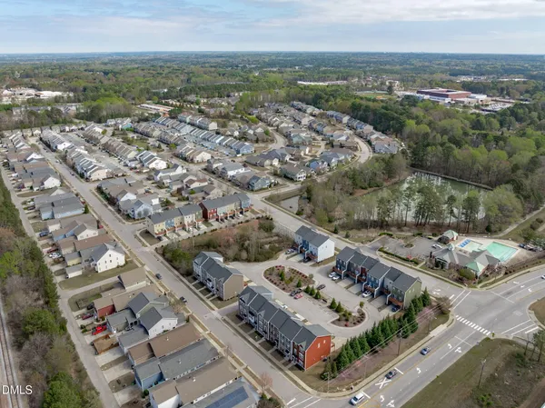 an aerial view of a city