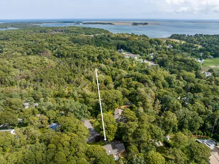 a view of a field with an outdoor space
