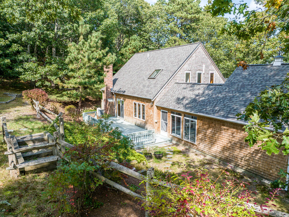 34 Ridgewood Road Orleans, MA 02653 - Photo 10 of 41 an aerial view of a house with a yard