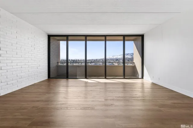 a view of a city with tall buildings