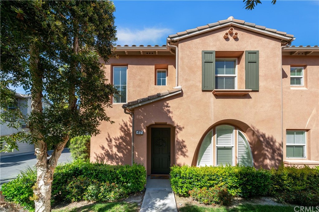 a front view of a house