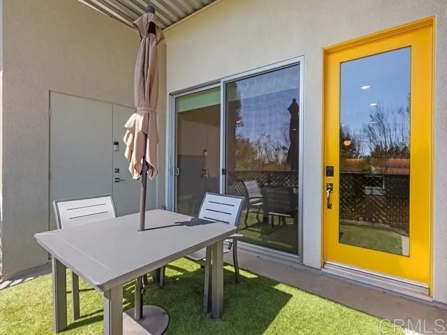 a outdoor living space with furniture