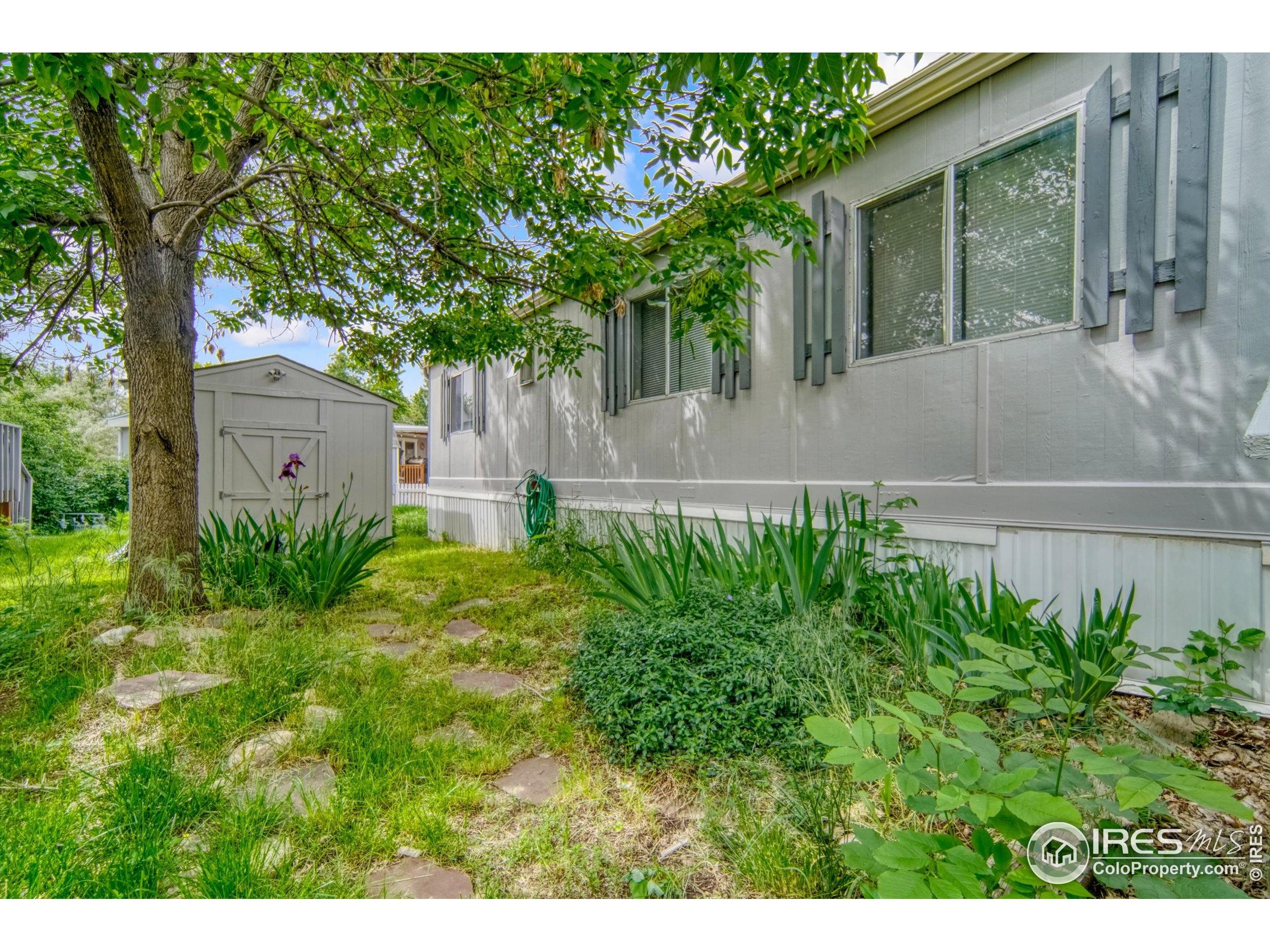 5000 Butte Street, Unit 272 Boulder, CO 80301 - Photo 20 of 21 a view of a house with a small yard and a large tree