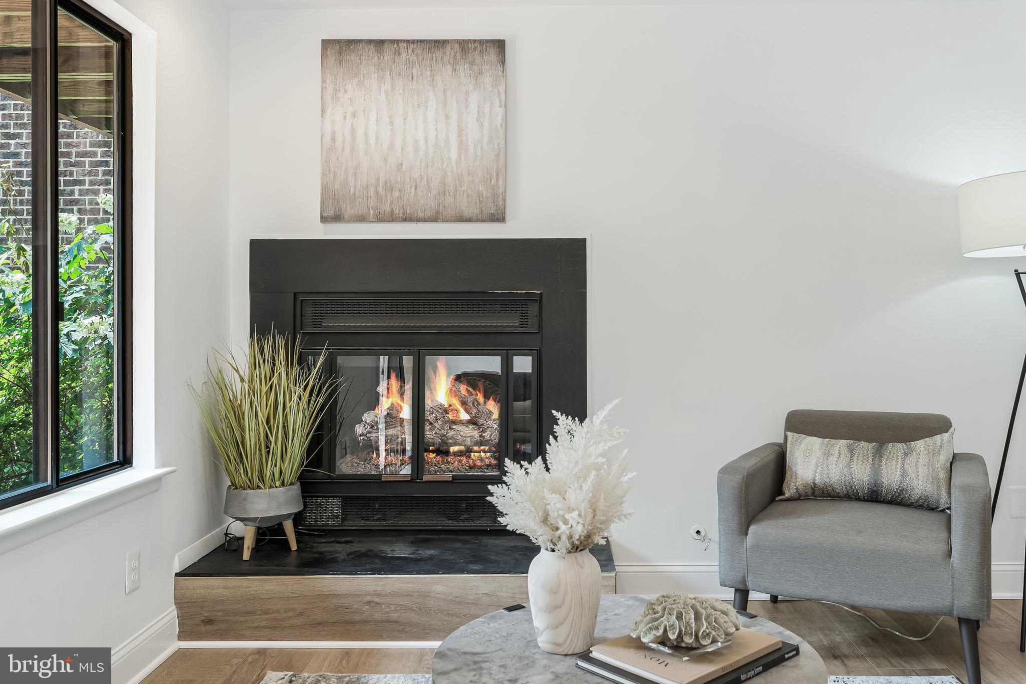 2127 Cabots Point Lane Reston, VA 20191 - Photo 56 of 66 a living room with furniture and a fireplace