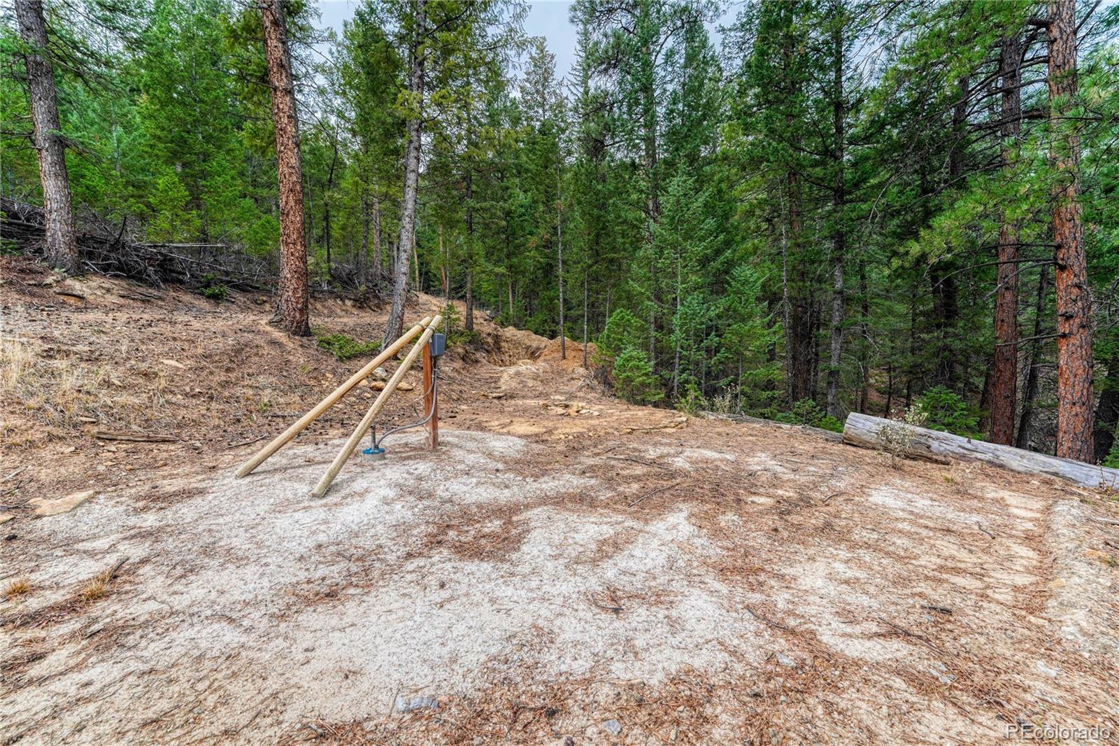 33864 Bergen View Trail Evergreen, CO 80439 - Photo 6 of 17 a view of a backyard with a wooden fence