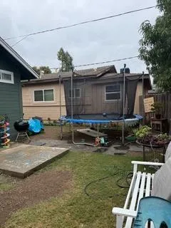 a backyard of a house