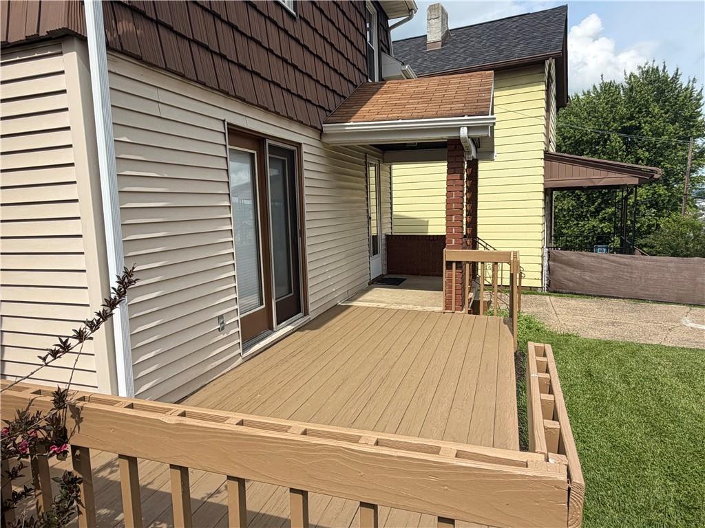 1041 4th Street Monongahela, PA 15063 - Photo 7 of 28 a view of backyard with a wooden fence