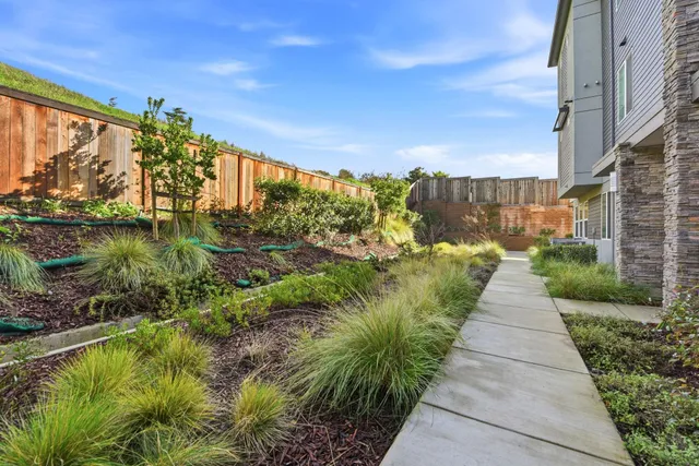 a view of a lake with a big yard