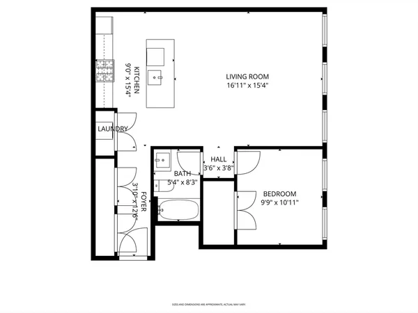 a picture of a bench in front of a wall