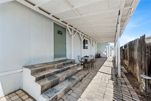 a view of backyard with couch