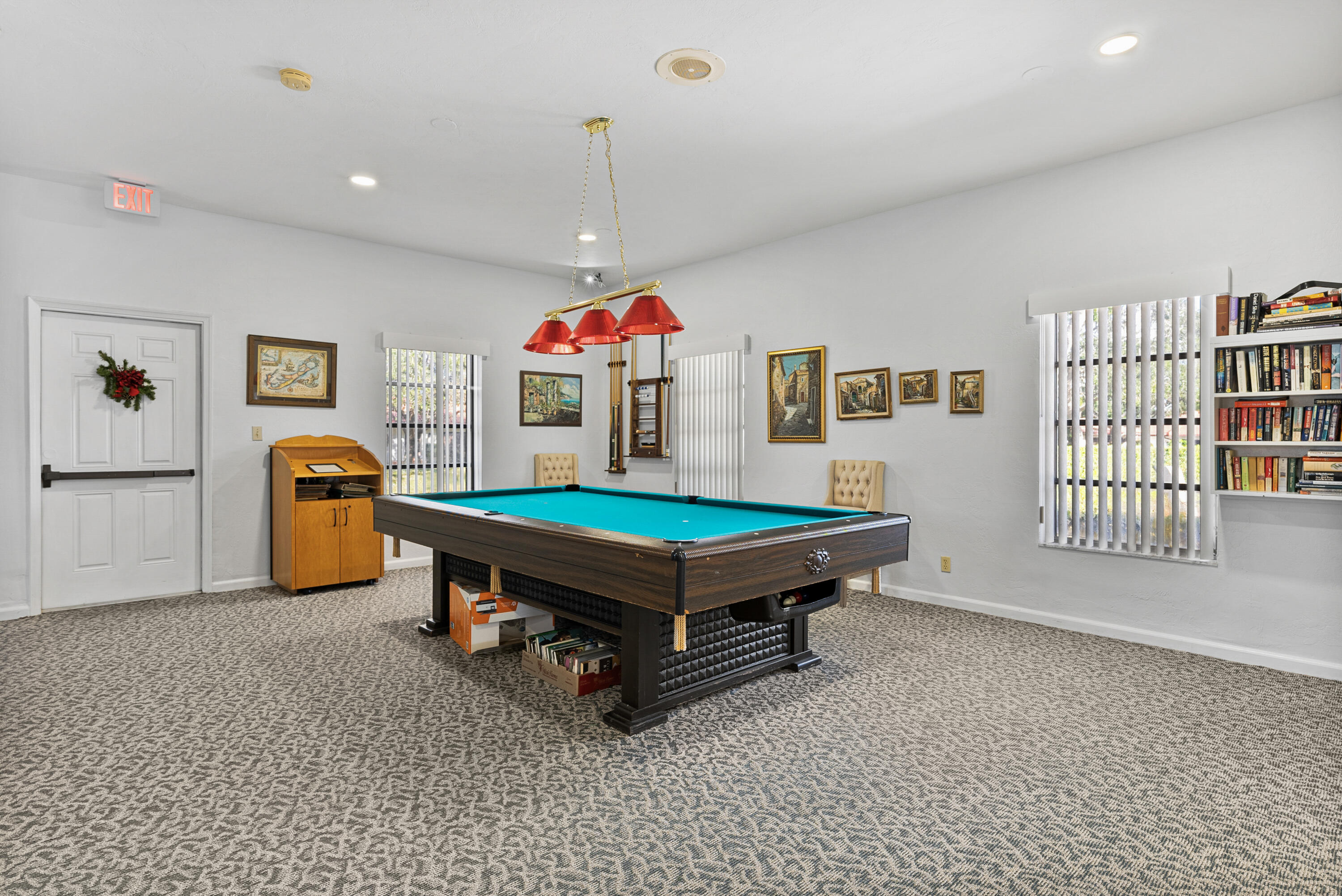 334 Northwest 42nd Street Boca Raton, FL 33431 - Photo 44 of 48 a room with pool table and windows