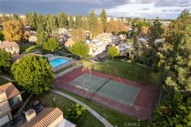 an aerial view of multiple house