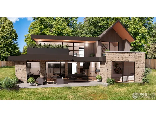 a house view with a garden space