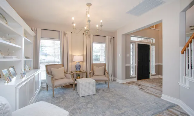 a view of a bedroom from a hallway