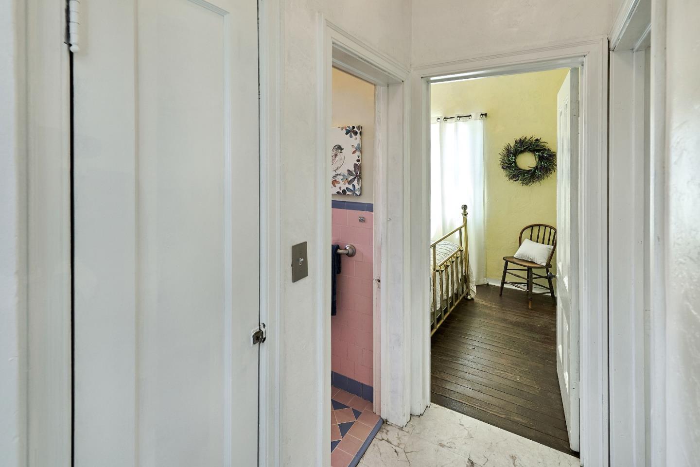 205 View Street Mountain View, CA 94041 - Photo 19 of 30 a view of a hallway view with wooden floor and living room