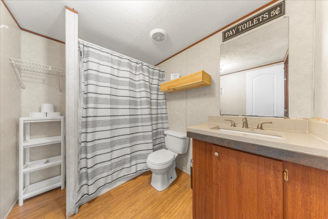 1307 Graef Road, Unit B Kyle, TX 78640 - Photo 30 of 40 a bathroom with a sink a toilet and shower